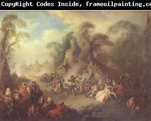 Pater, Jean-Baptiste A Country Festival with Soldiers Rejoicing (mk05)